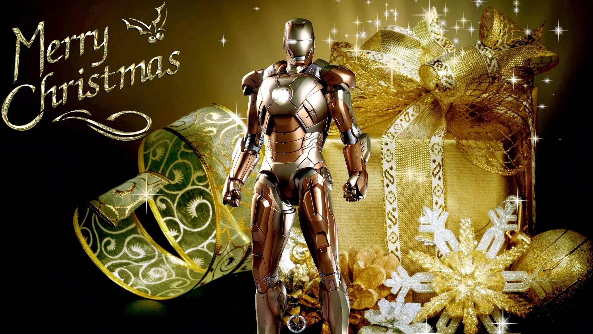 Merry Christmas wishes iron man