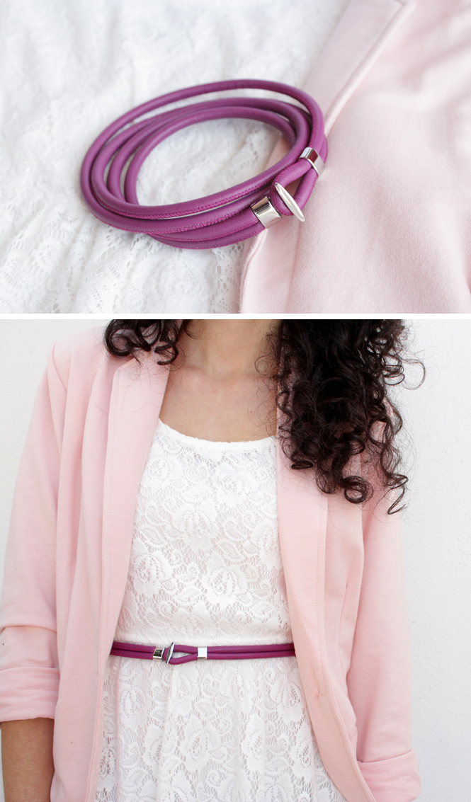 DIY Leather Skinny Belt — Curly Made