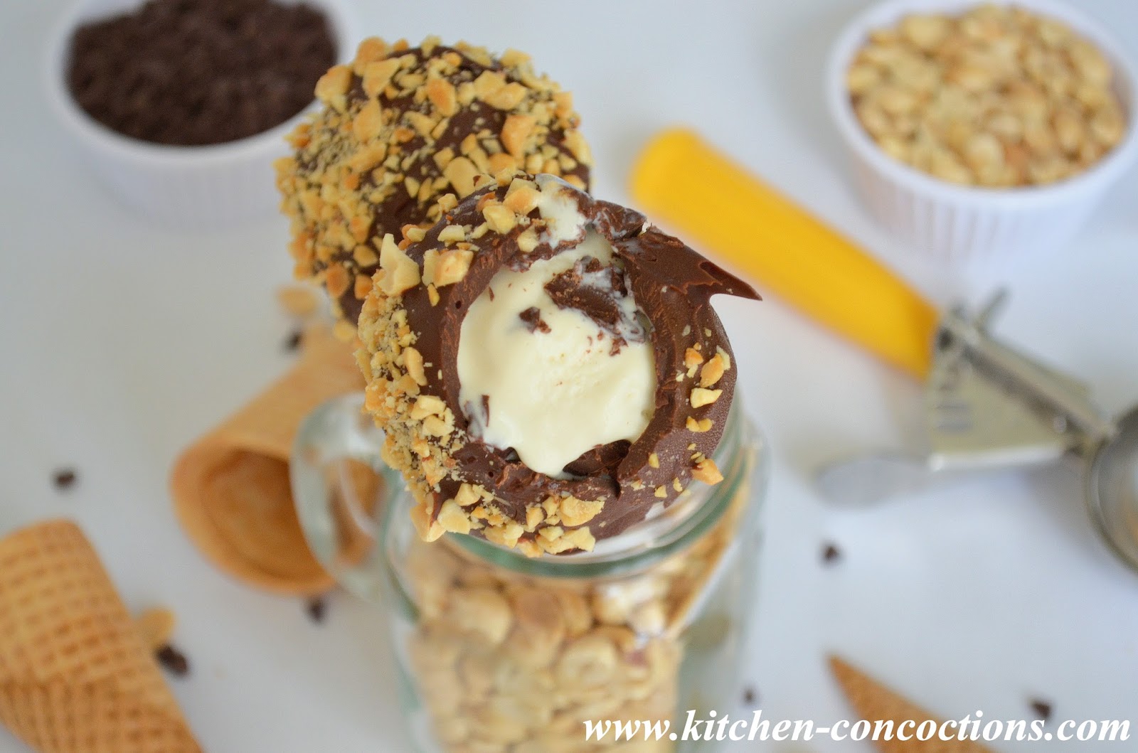 Homemade Ice Cream Drumsticks Kitchen Concoctions