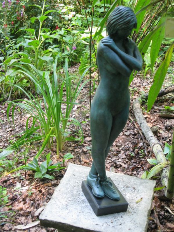 Blue Girl (Small nude Girl garden/Yard statues)' by artist Paul Gervis...