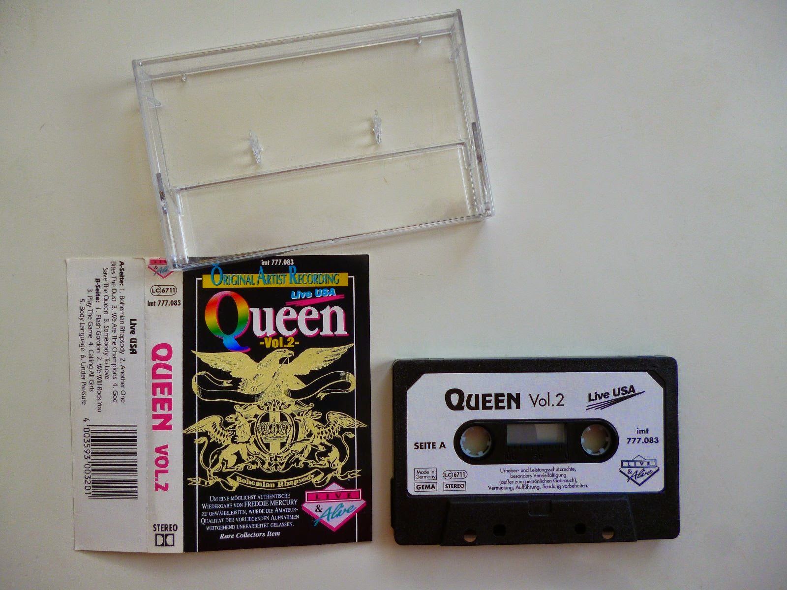 Musikkassetten Cassette QUEEN LIVE USA 2 imt 777.083 Musikkassette