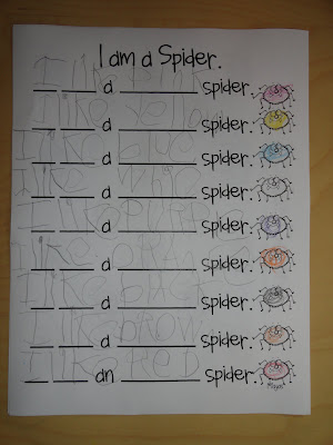 Izzie, Mac and Me: Kindergarten Spider Activities