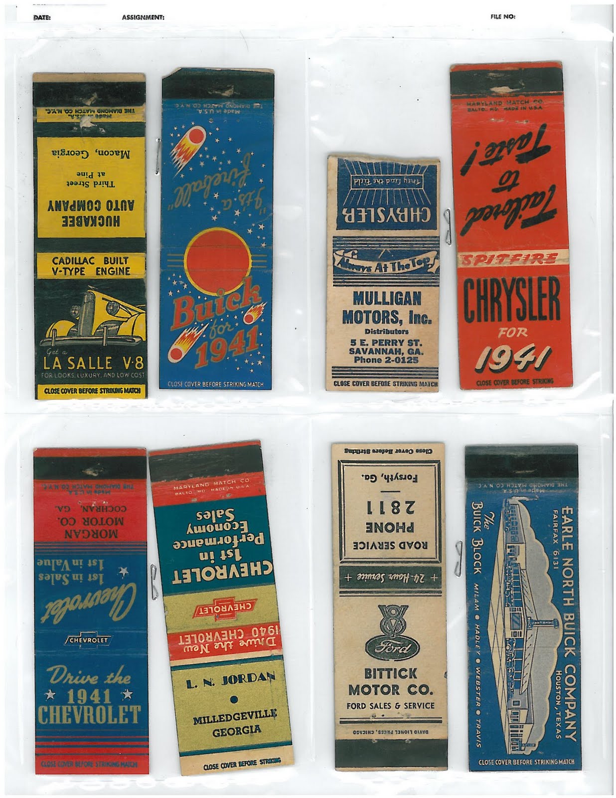 View from the Birdhouse Antique Matchbook Collection