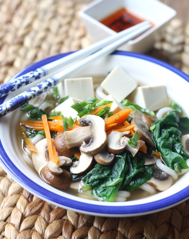 Mushroom & Tofu Udon Noodle Soup | Season with Spice