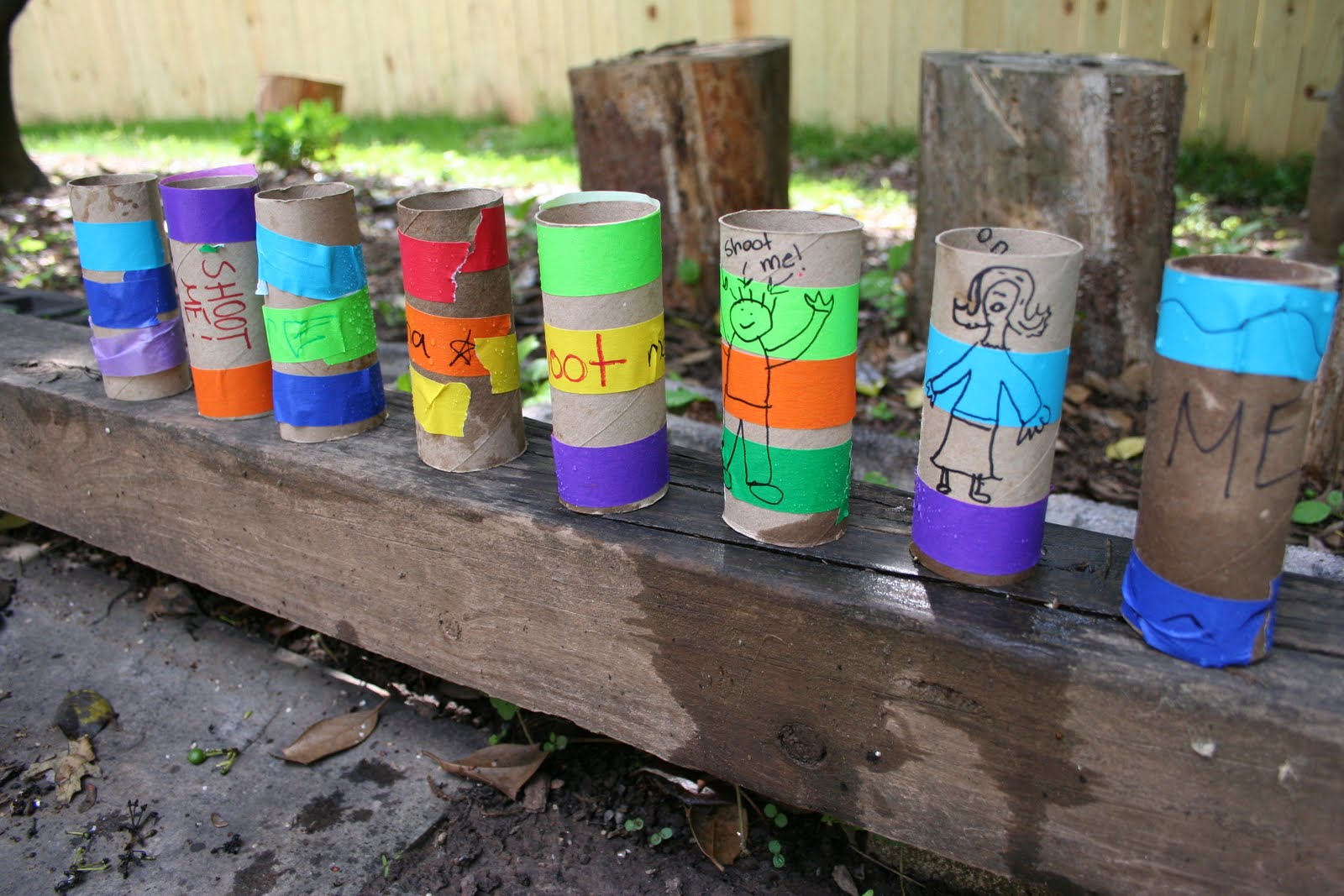 Pink and Green Mama * Toilet Paper Tube Craft Target Practice!