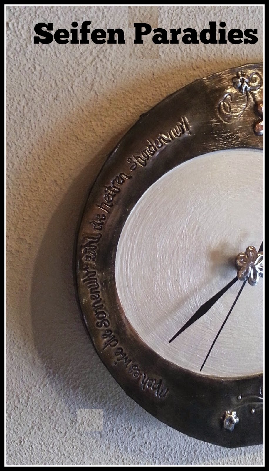 pewter embossed clock