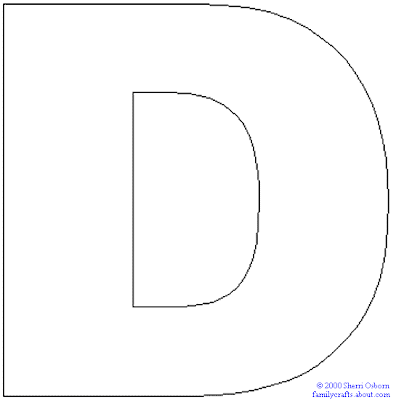 Capital Letter D Coloring Page