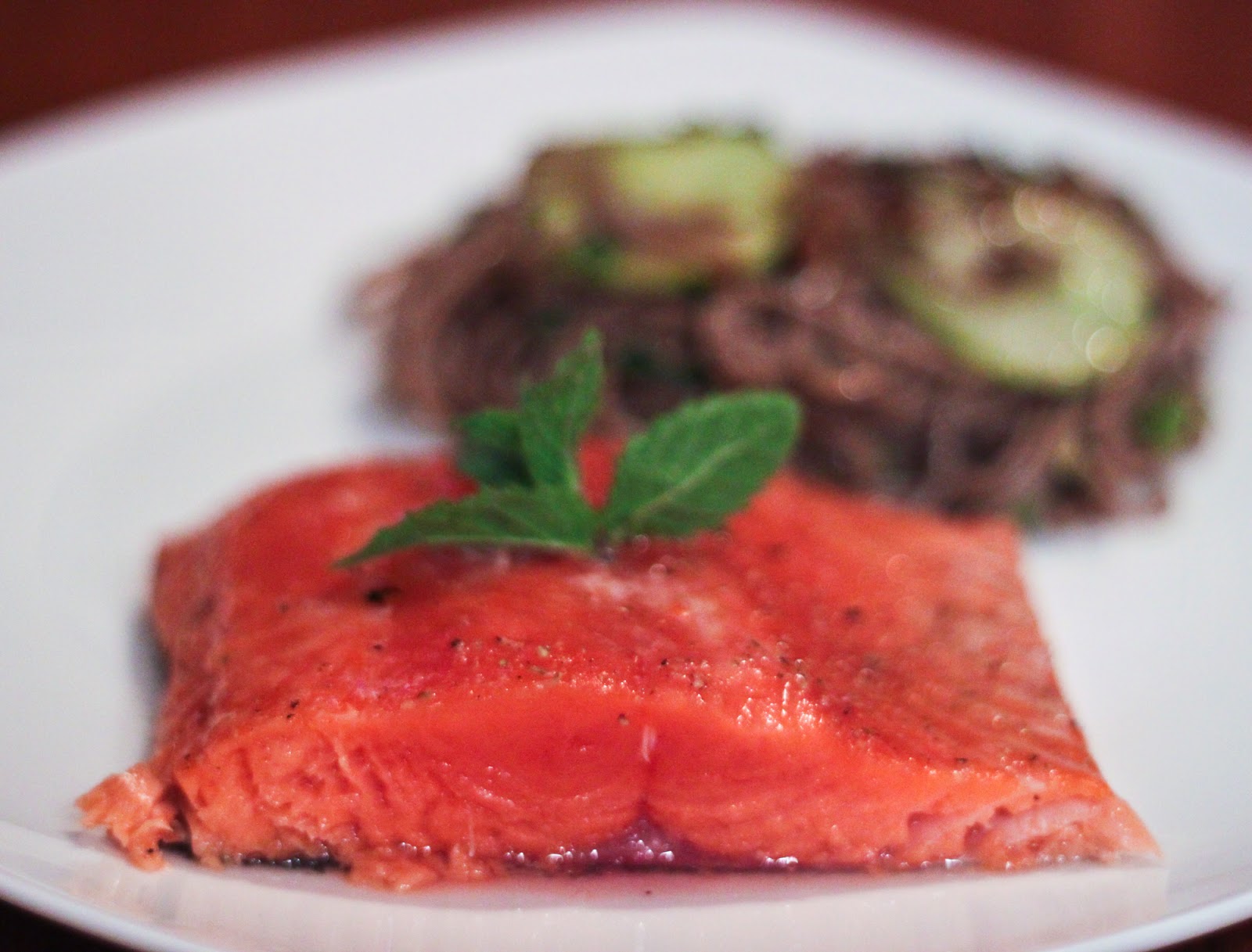 Slowcooked salmon