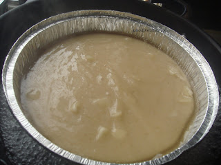 water chestnut pudding being steamed