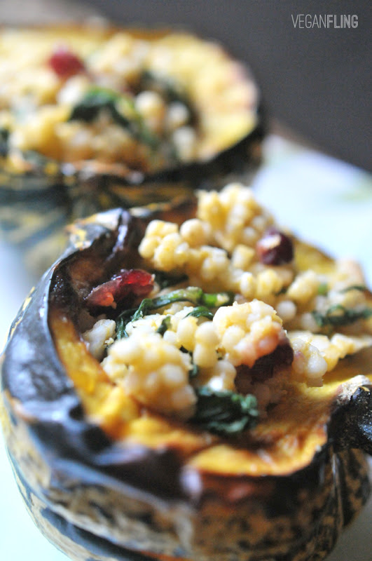 VeganFling Roasted Squash with Couscous