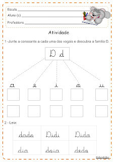 O mundo colorido: Atividades Com Vogais e Consoantes