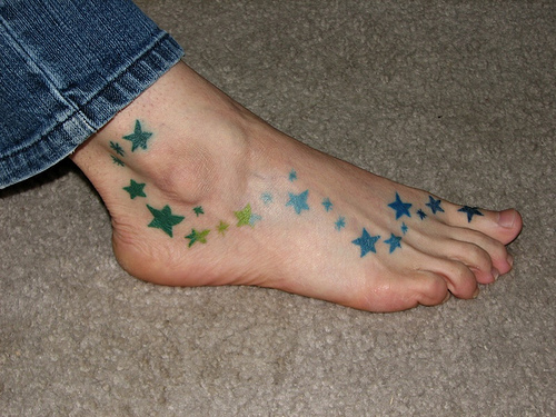 Star Foot Tattoos Trend in 2011