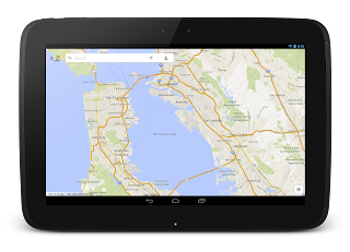 Schermata della nuova funzione di Google Maps da Tablet.