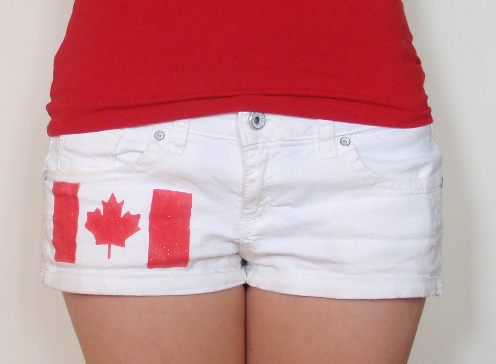 DIY Canada Day Shorts