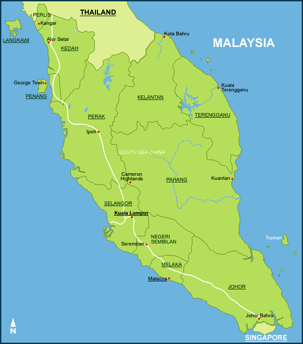 Malaysian peninsula
