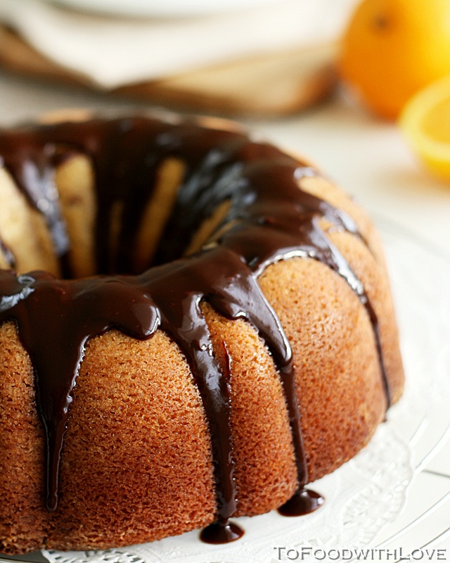 To Food with Love White and Dark Chocolate Jaffa Swirl Cake