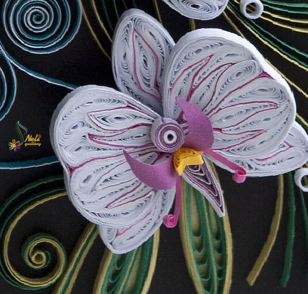 Neli Quilling Art Quilling card orchids 2