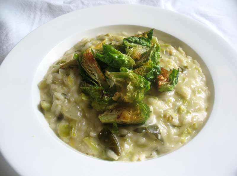 Brussels Sprouts Risotto Lisa's Kitchen Vegetarian Recipes