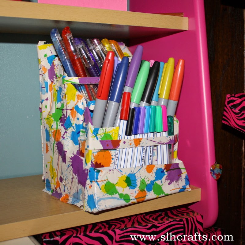 Slh Crafts Handmade Desk Tidy Decorated With Duct Tape