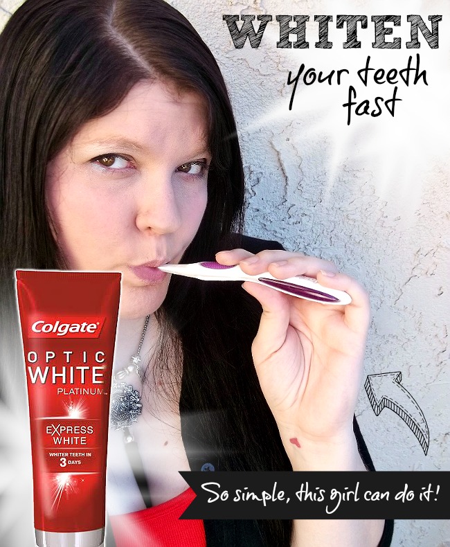 Colgate® Optic White® Express White toothpaste is now availible at Walmart. See whiter teeth in as few as 3 days thanks to the new formula with Hydrogen Peroxide. Achieve whiter teeth with no added effort for your easiest white! #OpticSmiles #ad