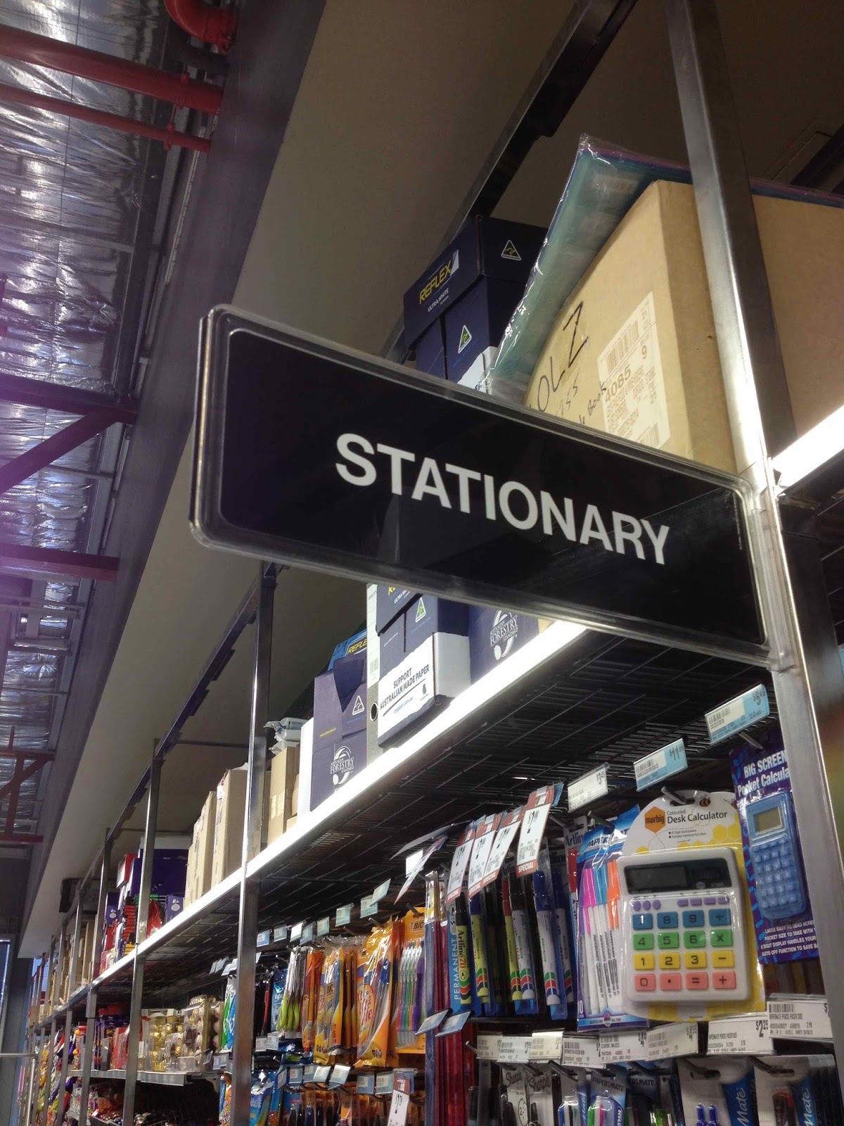 Words all Around stationary or stationery?