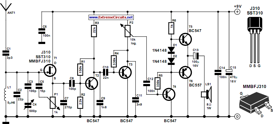 Tuned Radio Frequency  Trf  Receiver Circuit Diagram