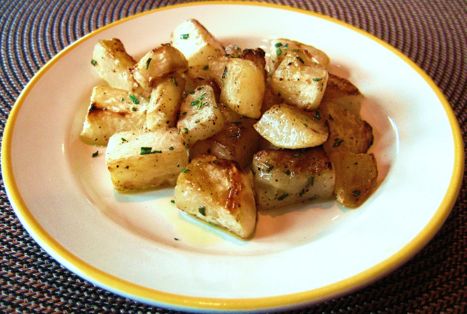The Sensitive Epicure Roasted Turnips with Olive Oil and Rosemary