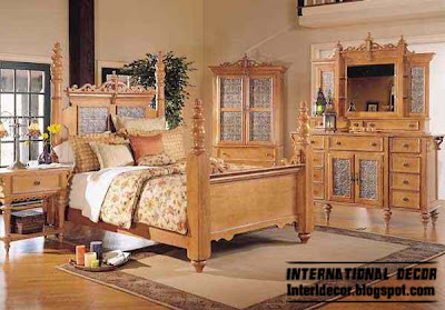 American luxury bedroom furniture, decoration classic bedroom design 