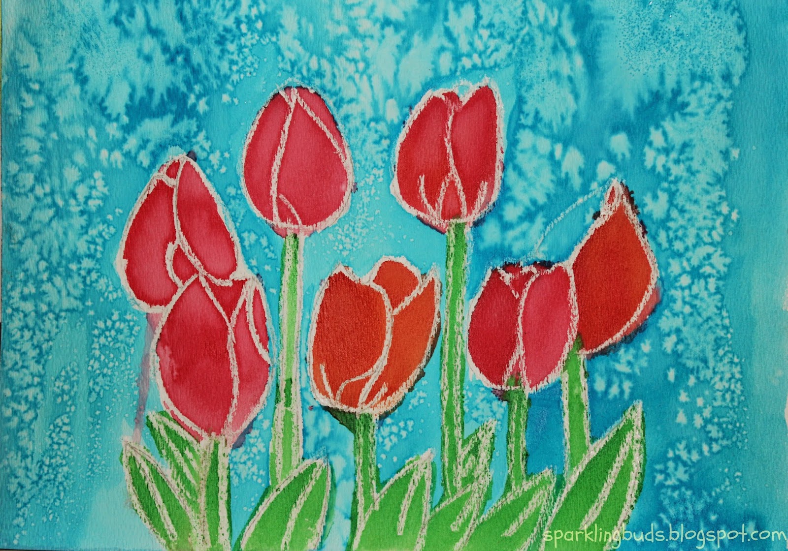 Wet on Wet watercolor flowers sparklingbuds