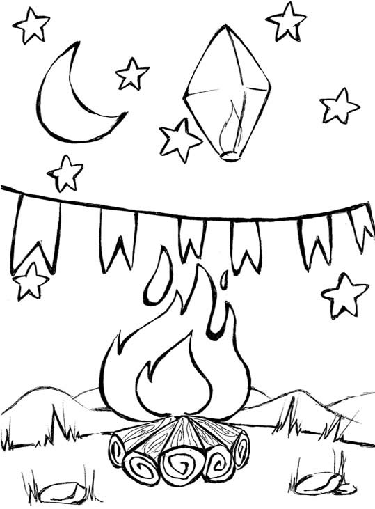 desenhos para colorir festa de são joão