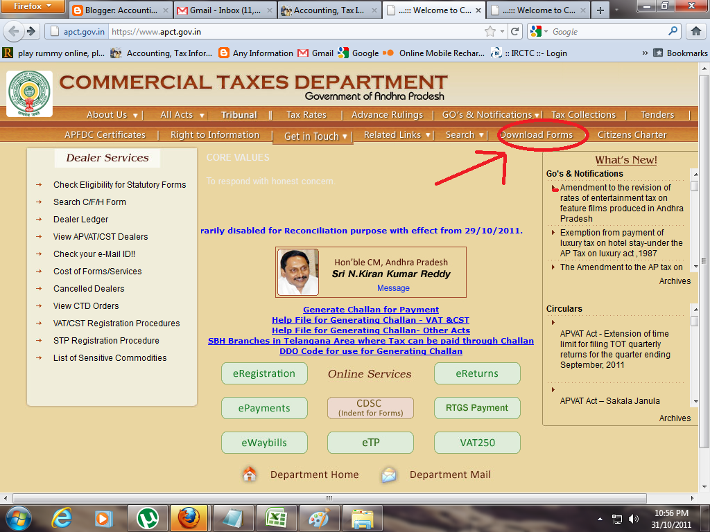 Ap Commercial Taxes C Forms