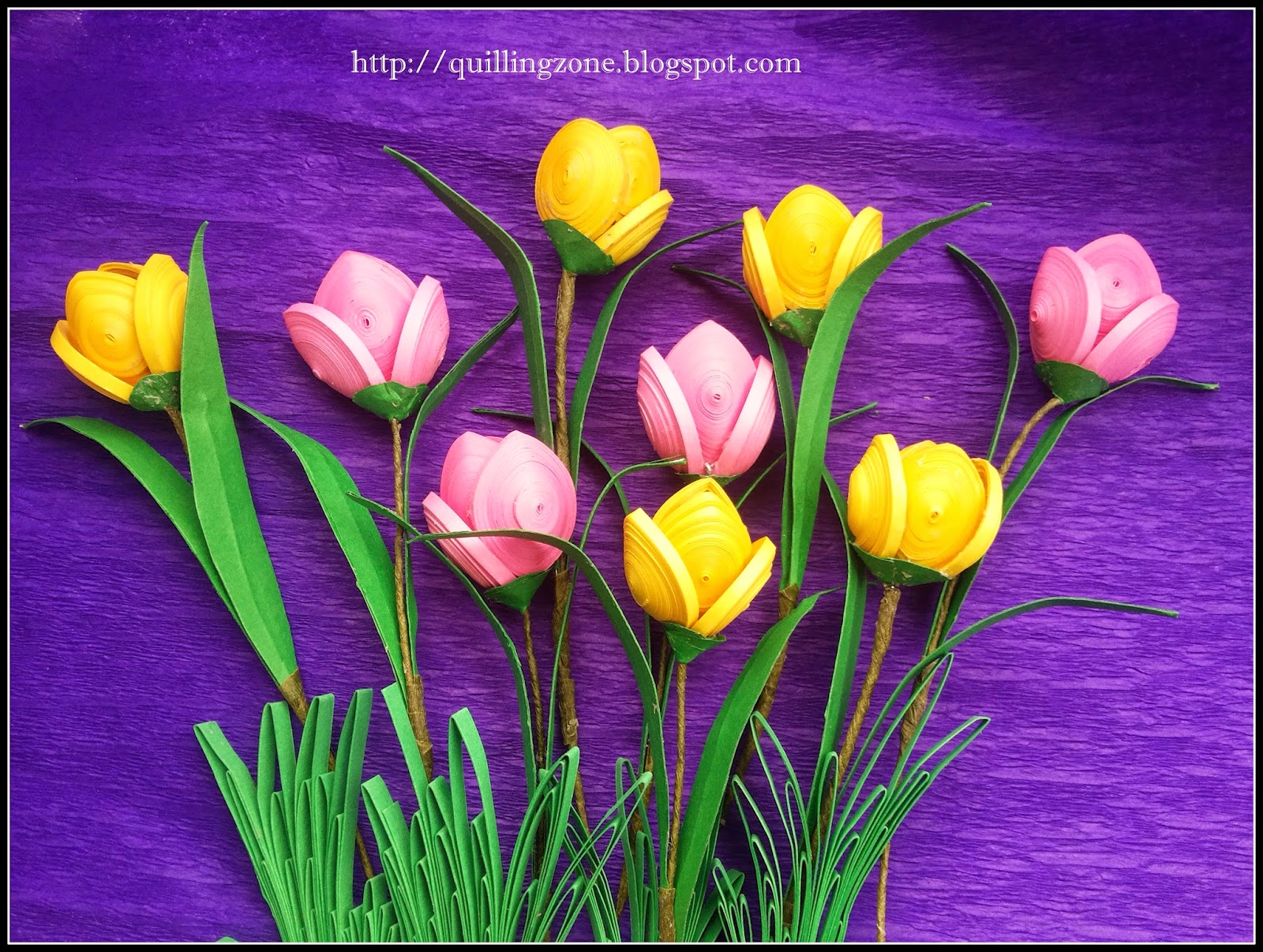 My Quilling Zone Paper quilled tulips