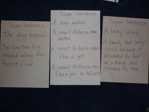 The Homeschool Den: Writing: Super Sentences