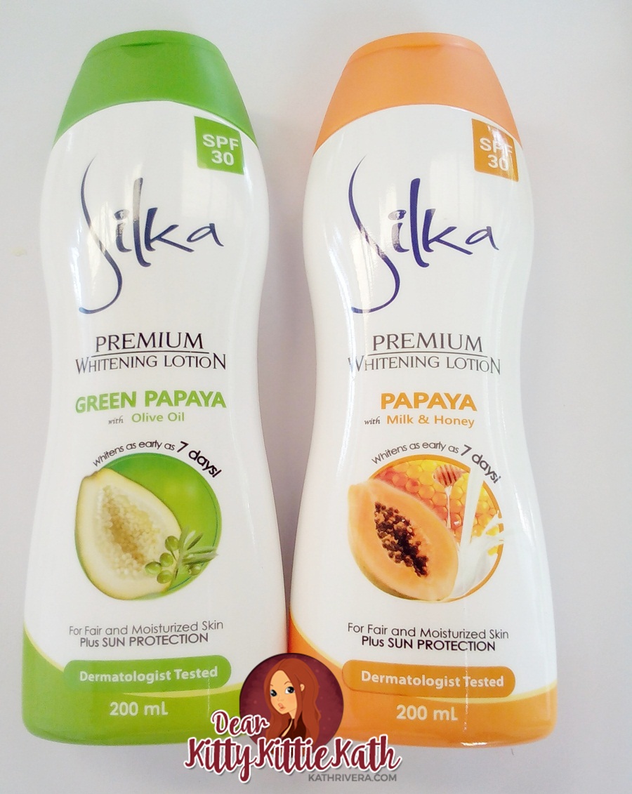 Product Review Silka Premium Whitening Papaya Lotion SPF30 with Milk and Honey Dear Kitty