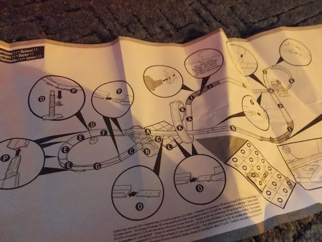 instruction leaflet for the hot wheels super track set