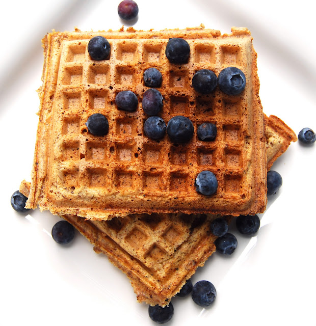 Vegan Maple Wheat Germ Waffles • Holy Cow! Vegan Recipes