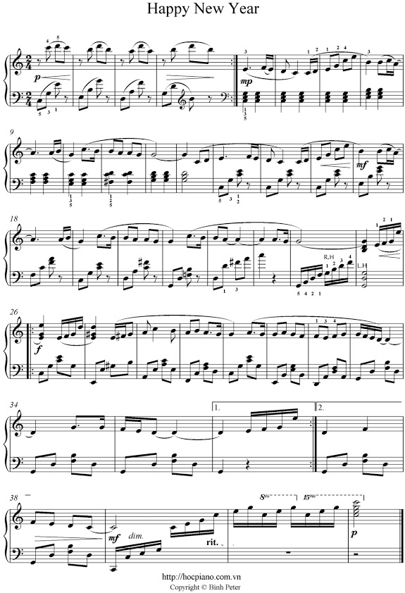 new year sheet kite học piano happy new year piano sheet new year sheet kite học piano happy new year piano sheet