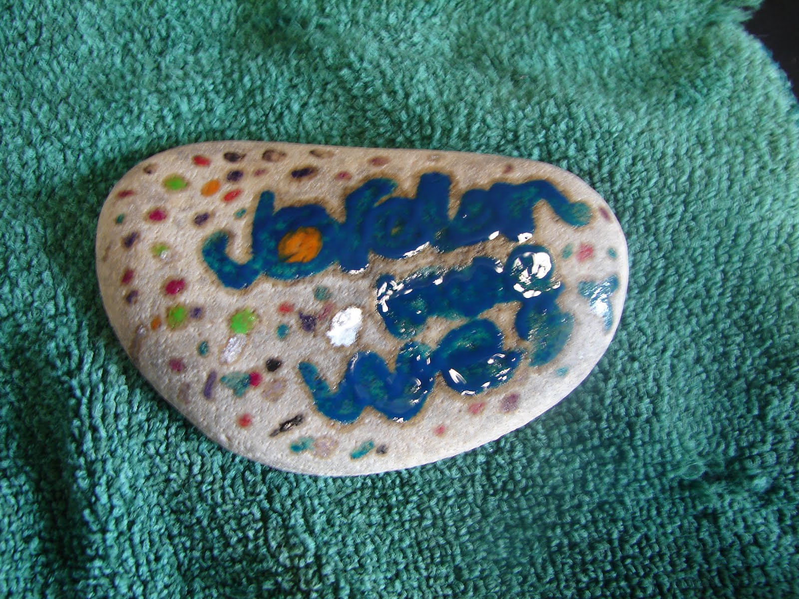 hot rocks. A girl and a glue gun