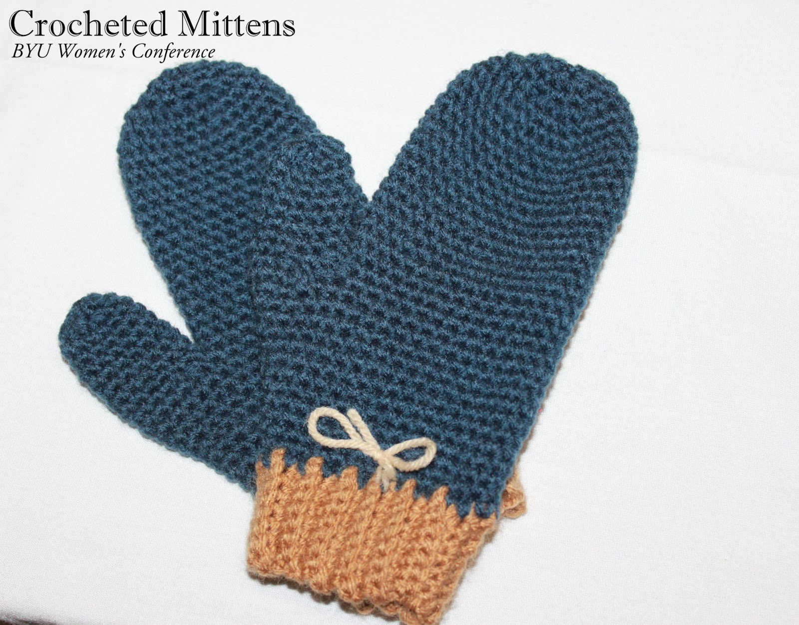 BYU Women's Conference Service Ideas Crocheted Mitten Instructions