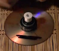Experimentos caseros CD aerodeslizador tapón