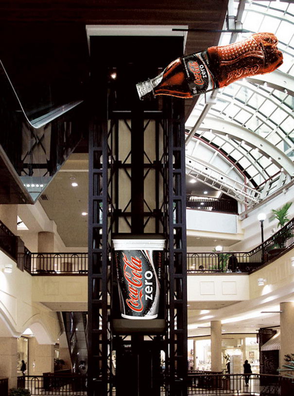 Coca Cola Zero Elevator Advertising