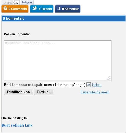 Cara Memasang Kotak Komentar Twitter, Facebook dan Blog Berdampingan