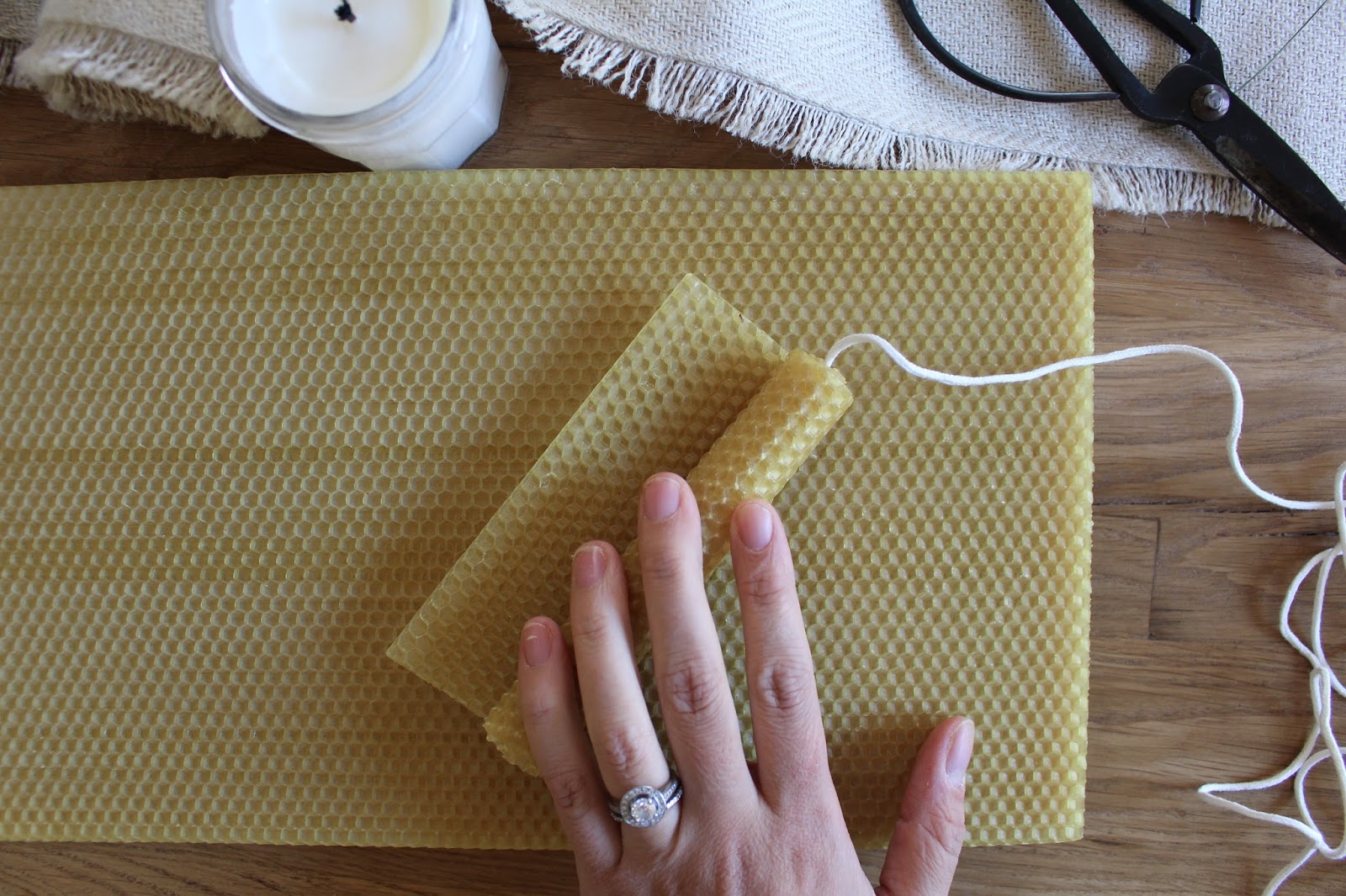 handmade // rolled beeswax candles it's the little things