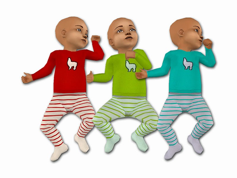 The Sims 2 Finds Mod The Sims Little Llama Baby Outfits