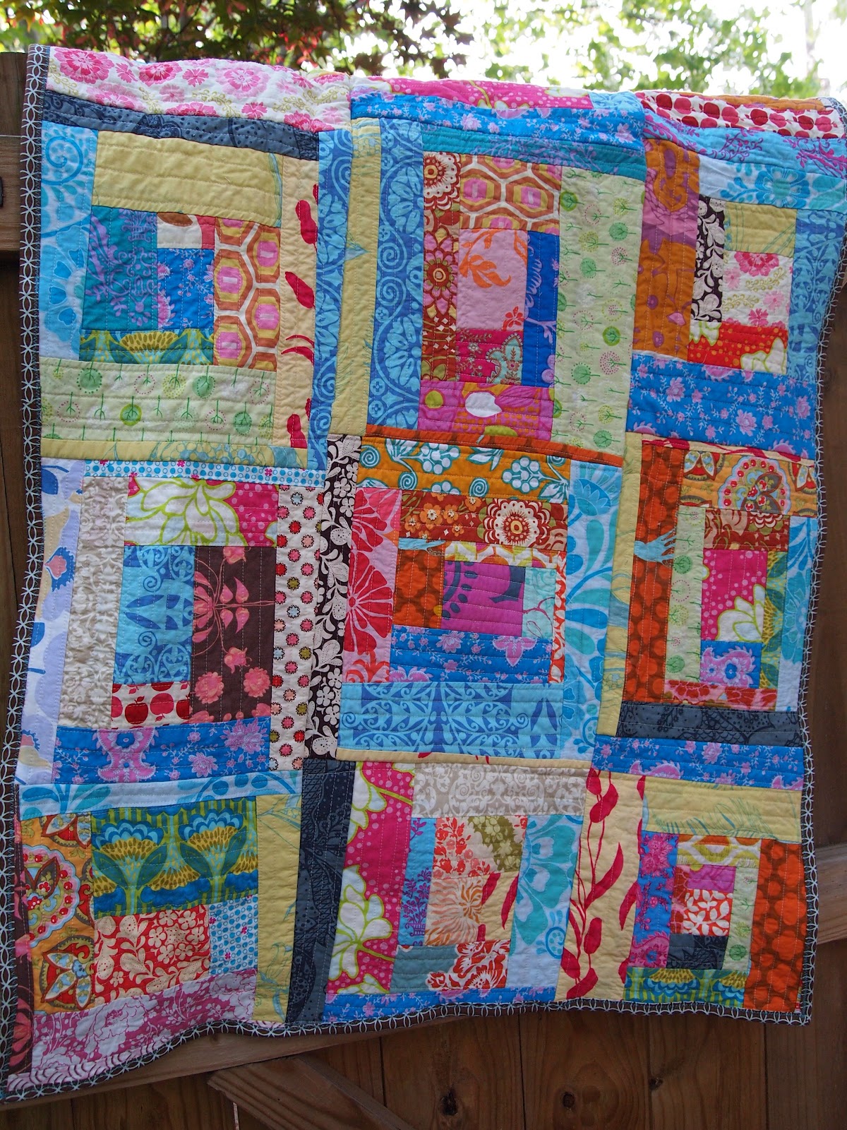 Plum and june log cabin baby quilt Plum and june log cabin baby quilt