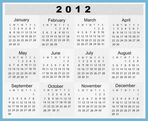 12 month calendar printable