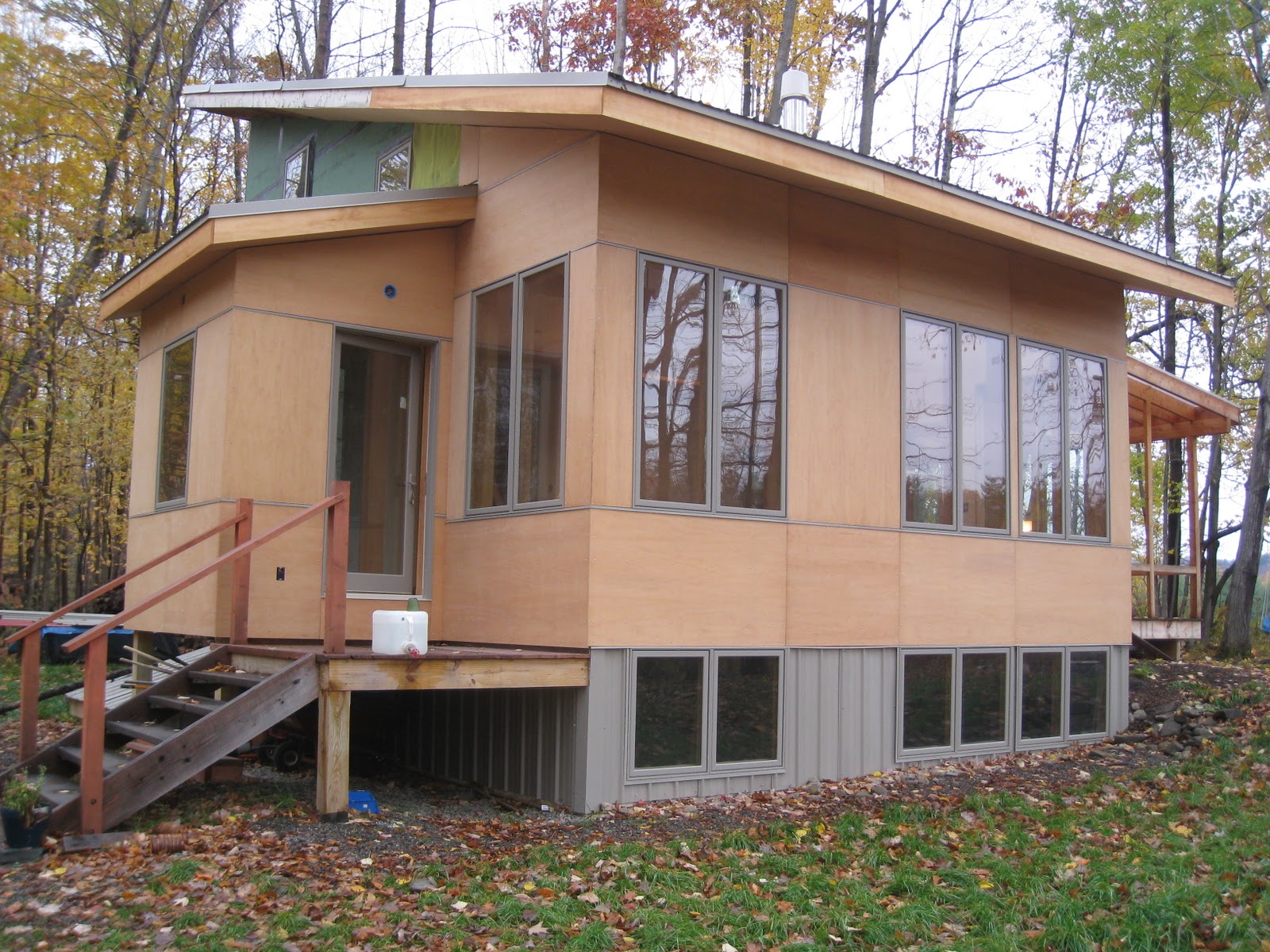 Bartholomew's Mini House 10/26/11 Plywood siding complete (almost)