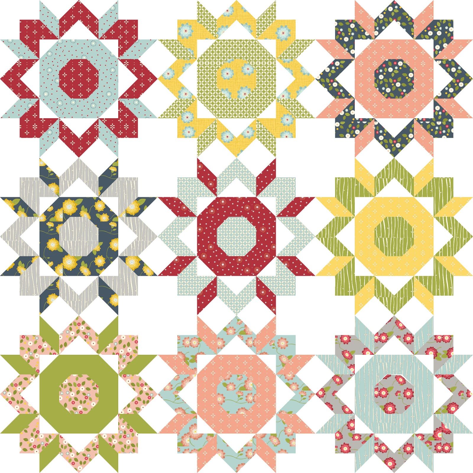 Quackadoodle Quilt Wallflowers Design Contest