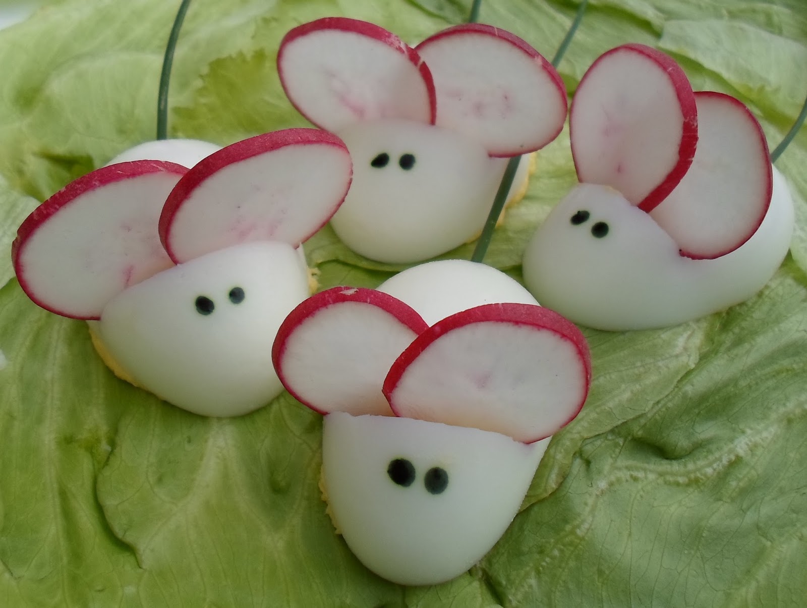 Happier Than A Pig In Mud Deviled Egg Mice for Halloween