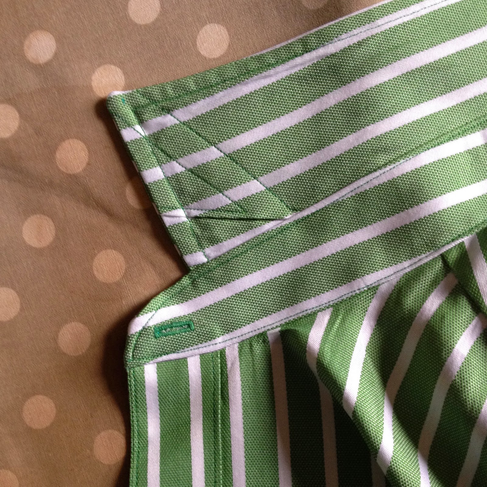 Diary of a Chain Stitcher: How To Add Collar Stay Slots to a Handmade Shirt